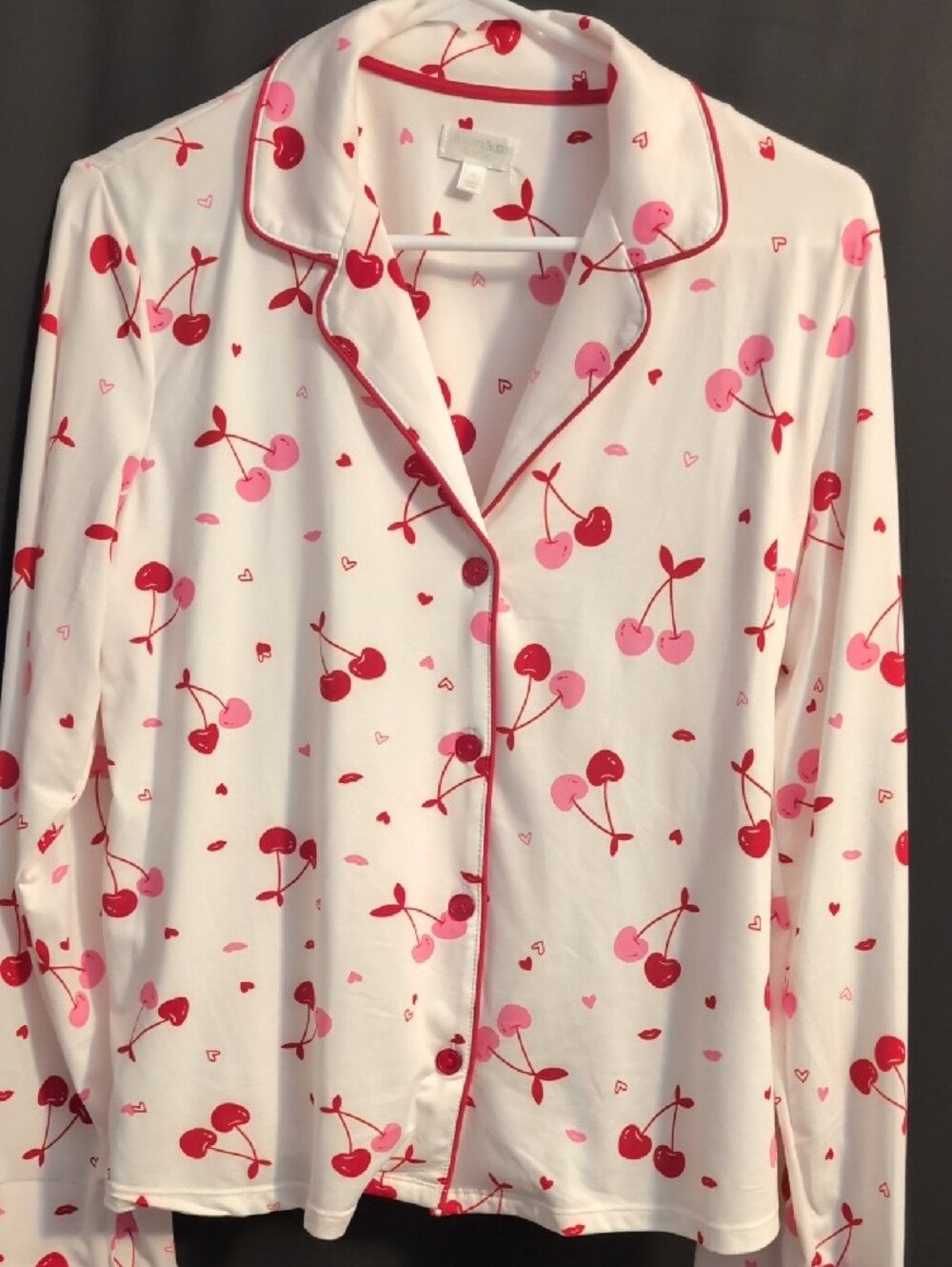 Women's Pajama Set Long sleeve Top And Shorts - Picture 3 of 8